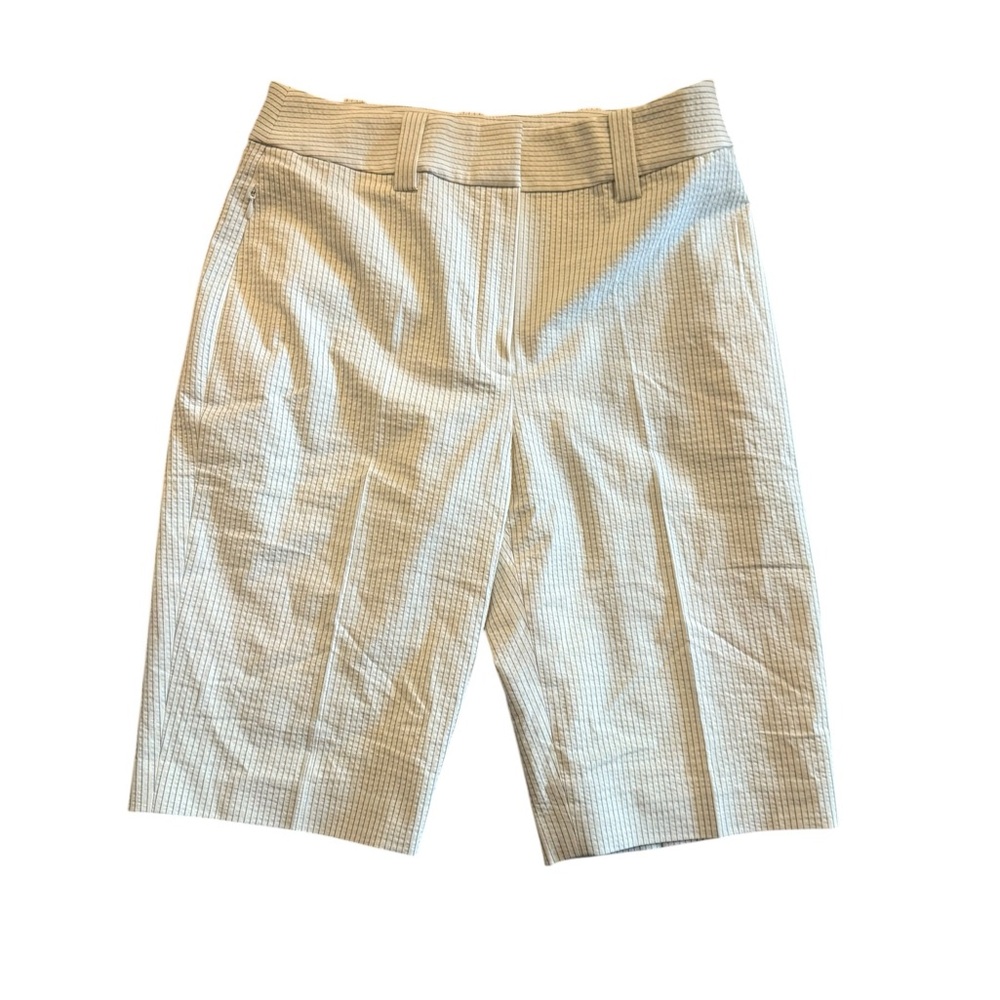 Elie Tahari White Striped Shorts